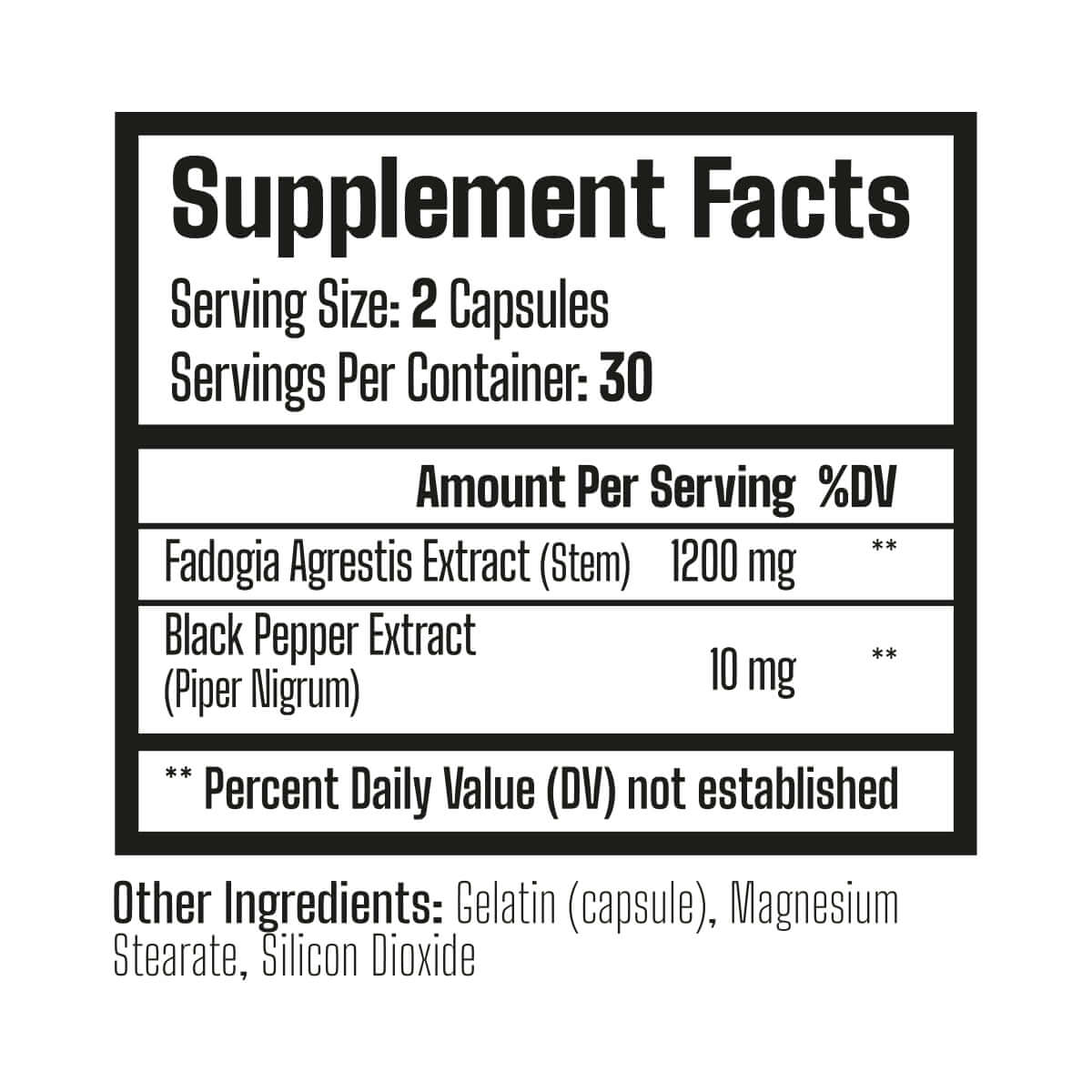 Muscle Rage Fadogia Agrestis Test Booster Ingrediënten