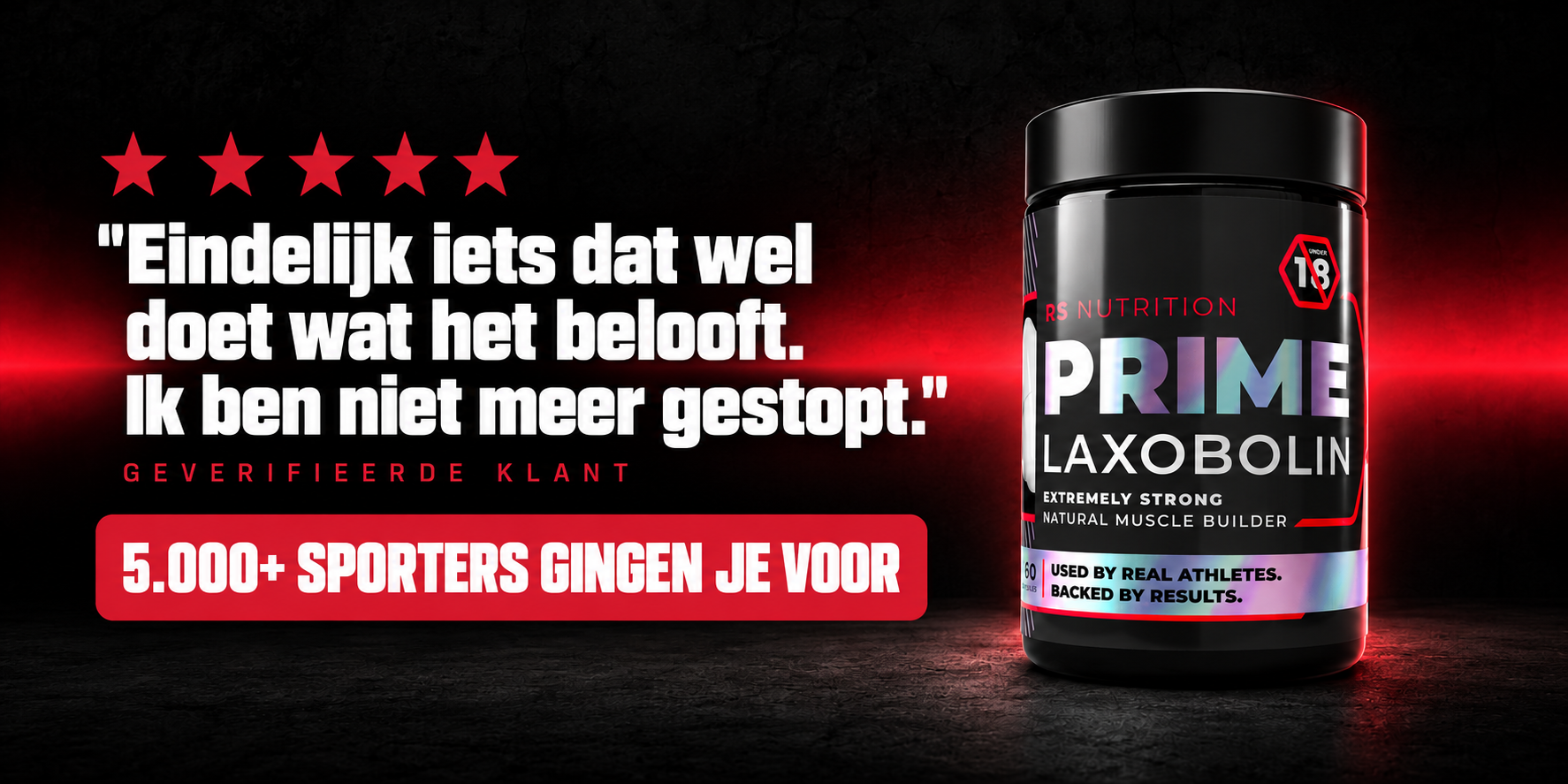 RealSupps social proof banner