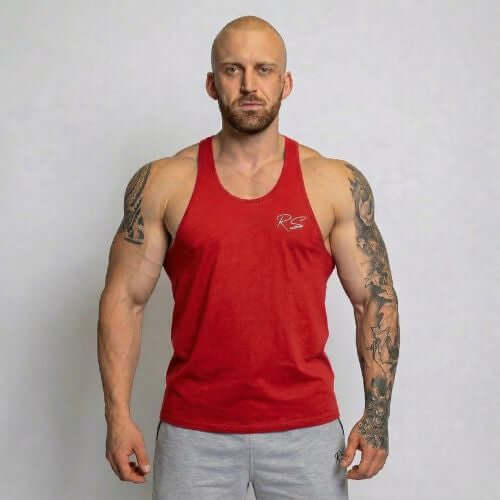 AMZSPORT 2-delige tanktop voor heren, mouwloos, voor fitness, sportschool, bodybuilding en workout, Net zwart grijs, M AMZSPORT 2-delige tanktop voor heren, mouwloos, voor fitness, sportschool, bodybuilding en workout, Net zwart grijs, M