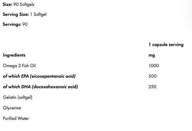 supplement needs omega 3