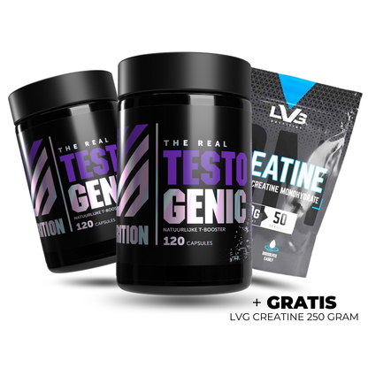 muscle build bundel 2 potjes testogenic en lvg creatine zakje