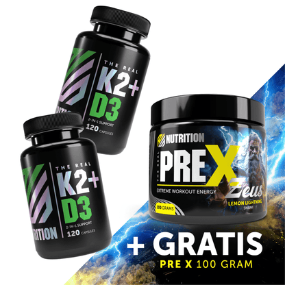 RS Nutrition Vitamin K2 & D3 120 capsules met graties Pre Workout