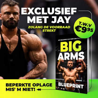 Big Arms Blueprint e-book van RealSupps met Jay